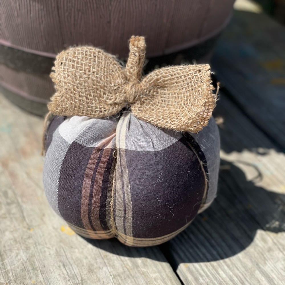 Handmade fabric pumpkin